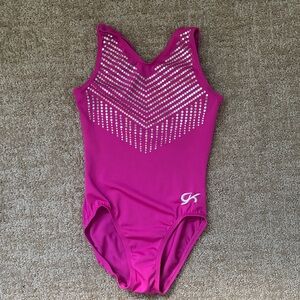 GK Fuchsia Kids Bodysuit with Silver Accents